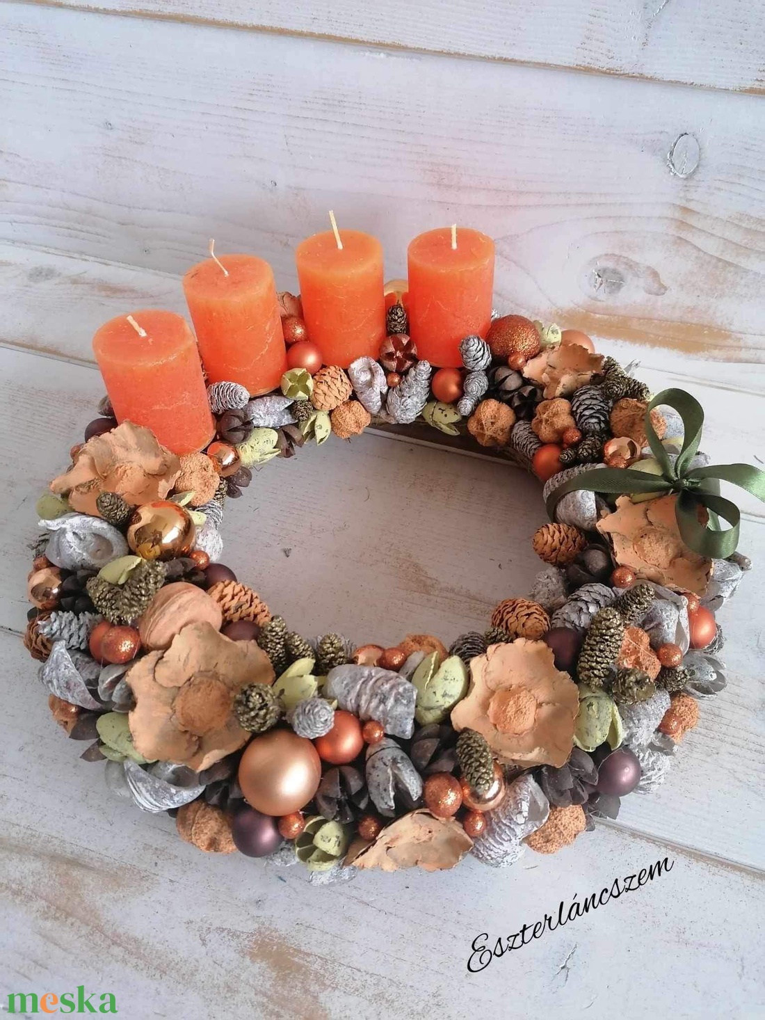 E19 Adventi koszorú - karácsony - adventi díszek - adventi koszorú - Meska.hu