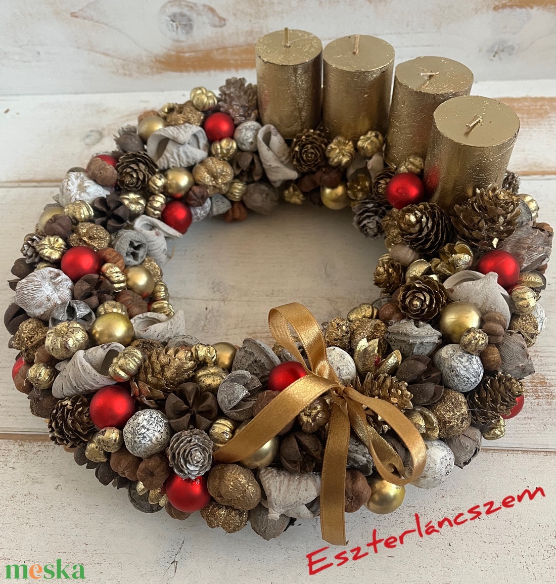 E174 Adventi koszorú - karácsony - adventi díszek - adventi koszorú - Meska.hu