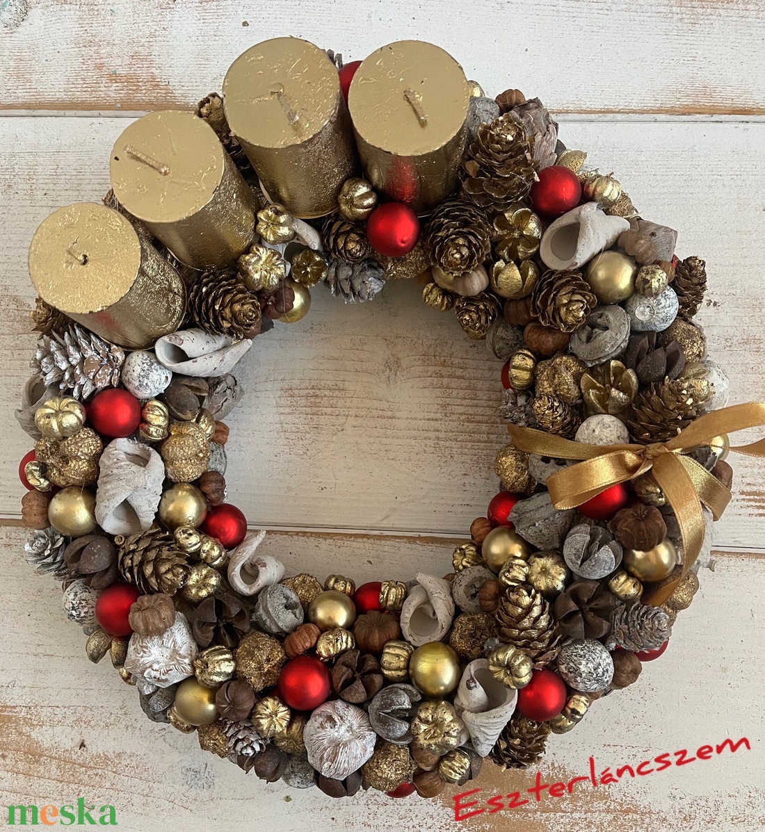 E174 Adventi koszorú - karácsony - adventi díszek - adventi koszorú - Meska.hu