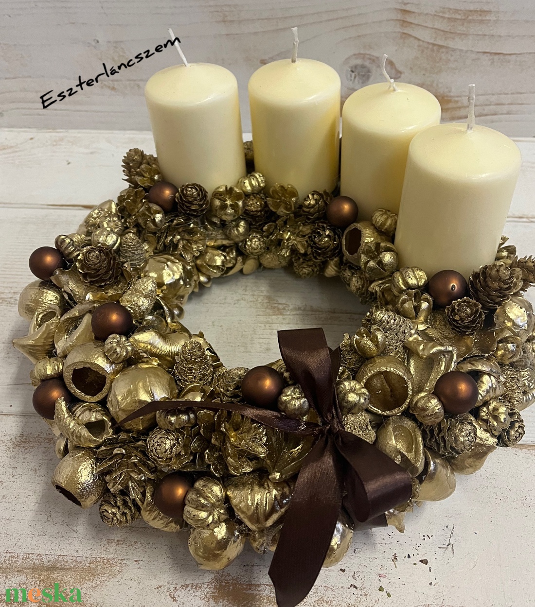 E177 Adventi koszorú - karácsony - adventi díszek - adventi koszorú - Meska.hu