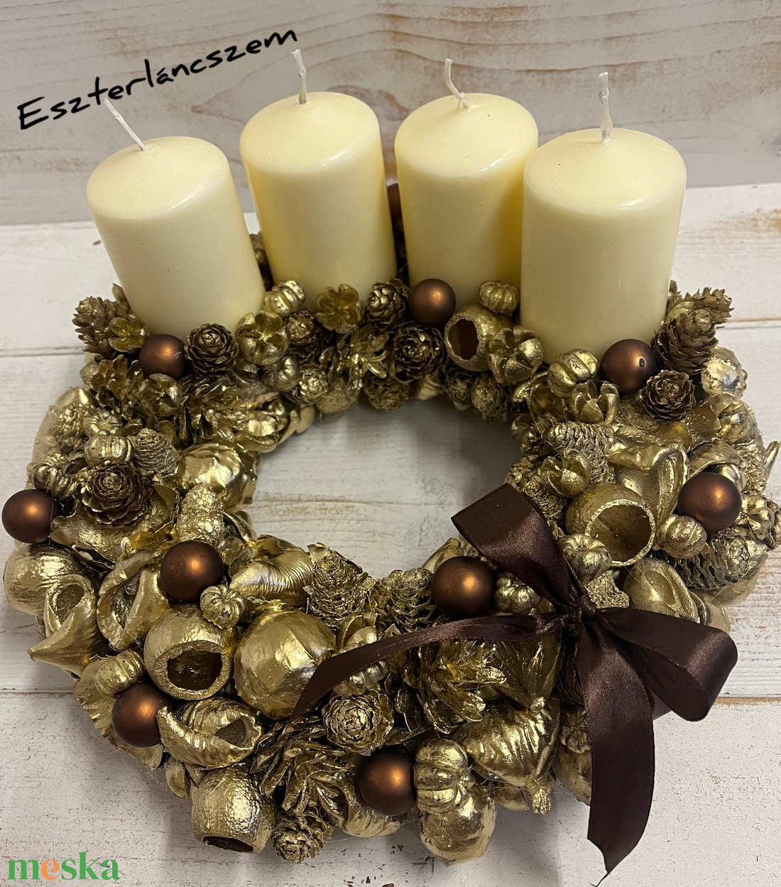 E177 Adventi koszorú - karácsony - adventi díszek - adventi koszorú - Meska.hu