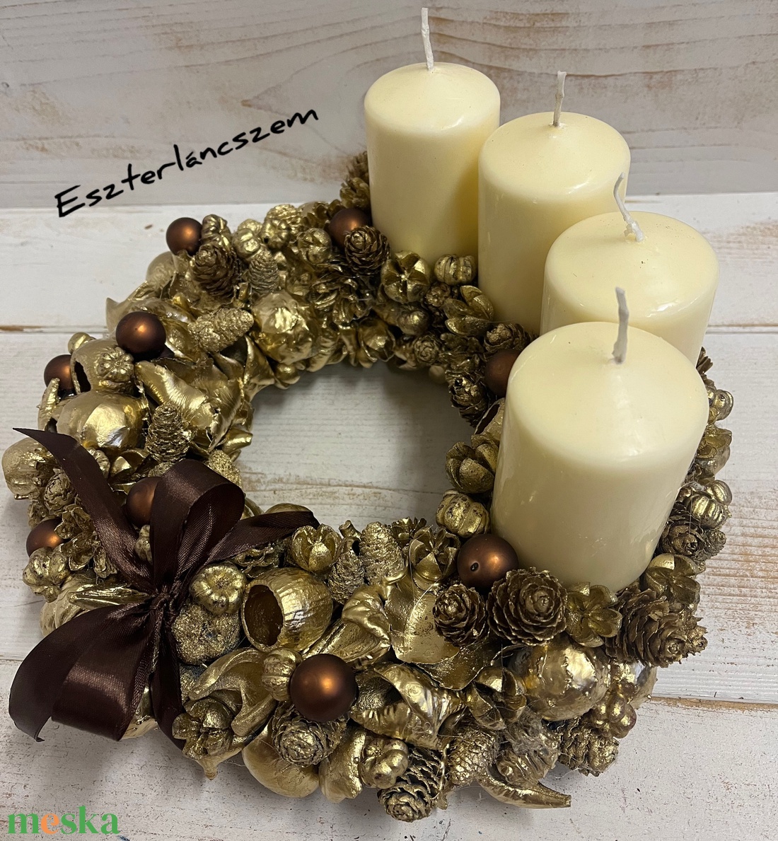 E177 Adventi koszorú - karácsony - adventi díszek - adventi koszorú - Meska.hu