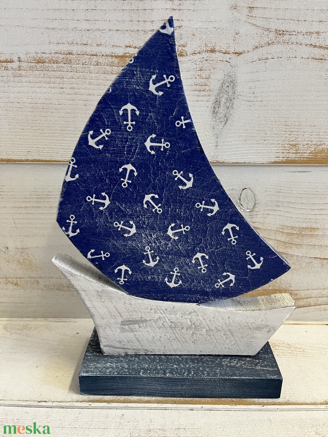 E194 Fa vitorlás - otthon & életmód - dekoráció - asztal és polc dekoráció - asztaldísz - Meska.hu