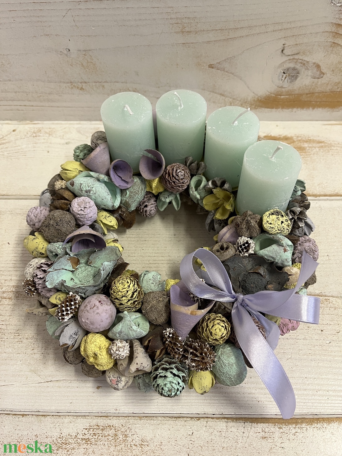 Adventi koszorú E/0 - karácsony - adventi díszek - adventi koszorú - Meska.hu