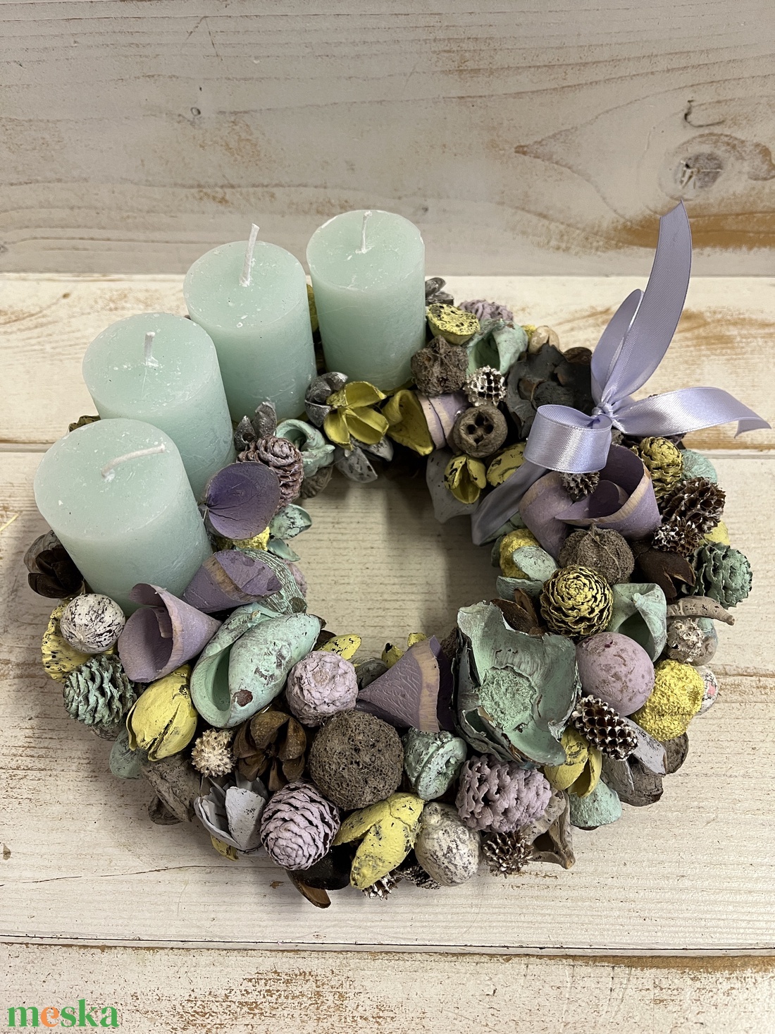 Adventi koszorú E/0 - karácsony - adventi díszek - adventi koszorú - Meska.hu