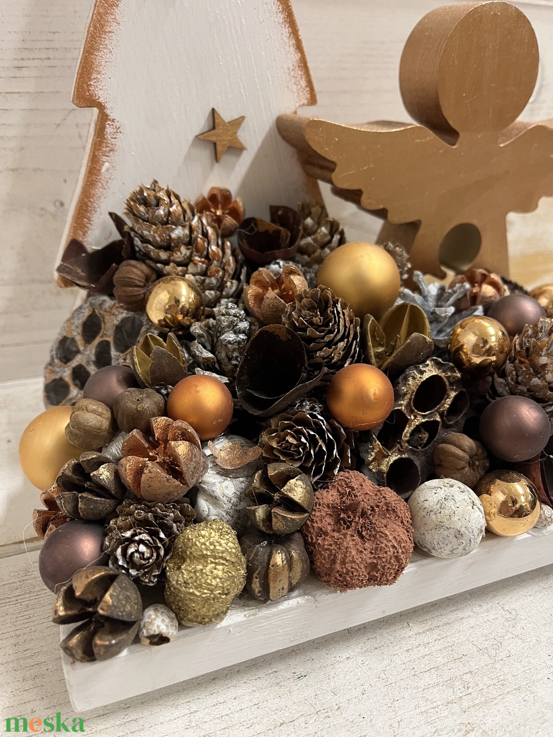 Karácsonyi asztaldísz E/5 - karácsony - adventi díszek - adventi asztaldísz - Meska.hu