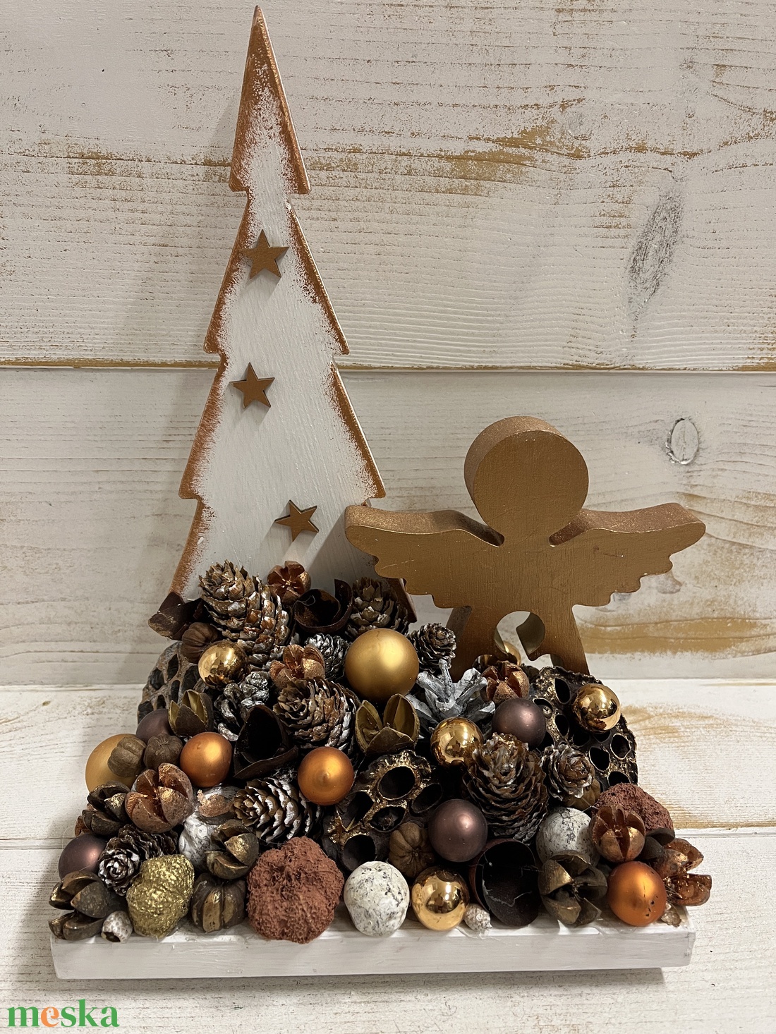 Karácsonyi asztaldísz E/5 - karácsony - adventi díszek - adventi asztaldísz - Meska.hu