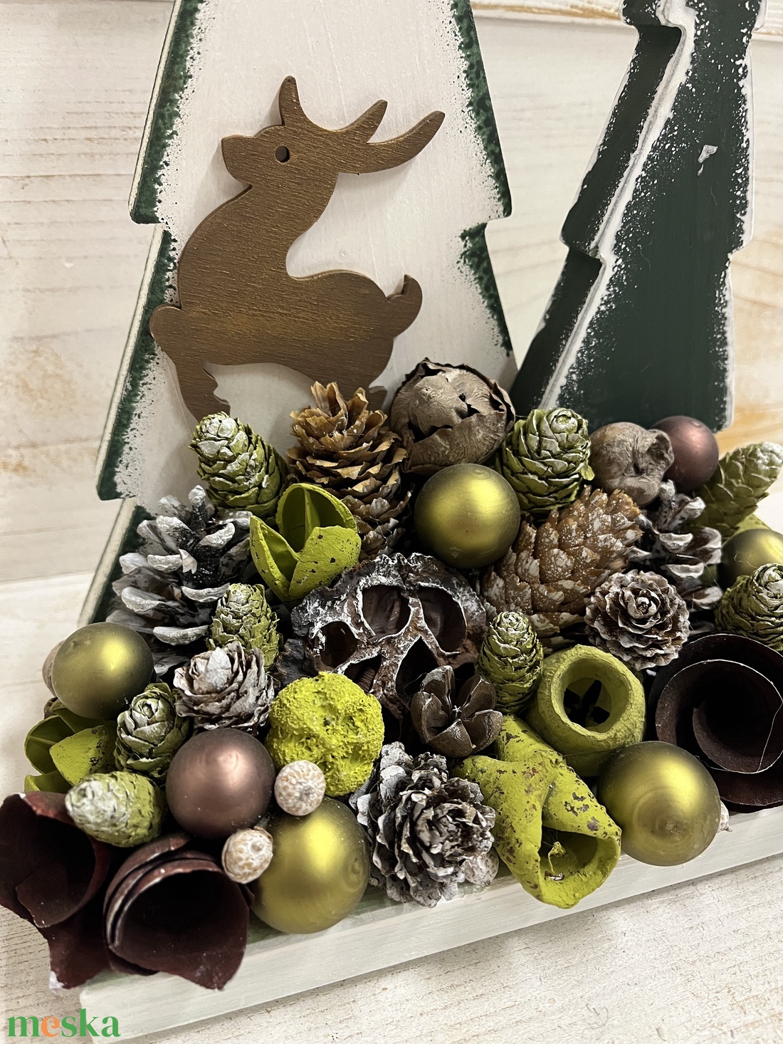 Karácsonyi asztaldísz E/7 - karácsony - adventi díszek - adventi asztaldísz - Meska.hu