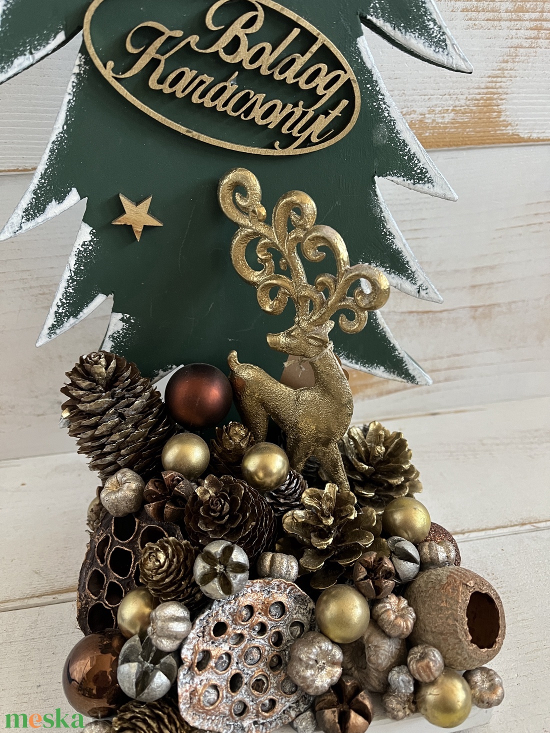 Karácsonyi asztaldísz E/11 - karácsony - adventi díszek - adventi asztaldísz - Meska.hu