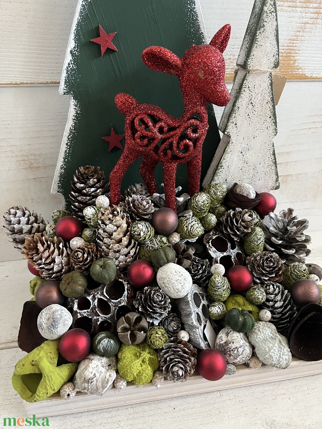 Karácsonyi asztaldísz E/12 - karácsony - adventi díszek - adventi asztaldísz - Meska.hu