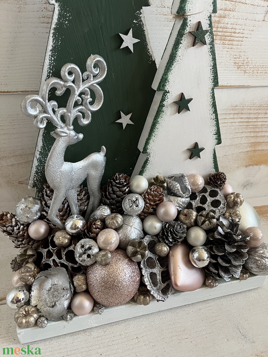 Karácsonyi asztaldísz E/13 - karácsony - adventi díszek - adventi asztaldísz - Meska.hu