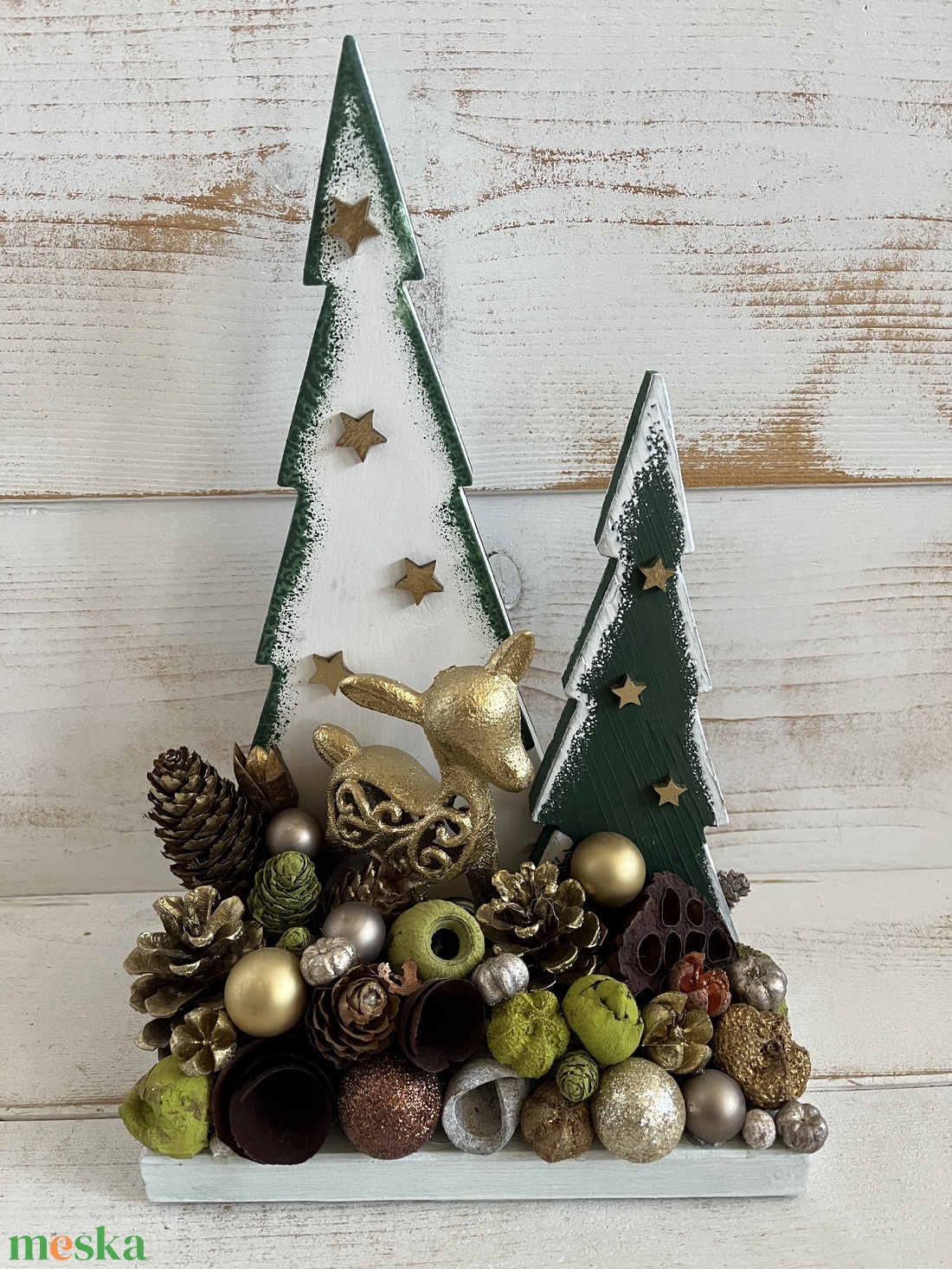 Karácsonyi asztaldísz E/14 - karácsony - adventi díszek - adventi asztaldísz - Meska.hu