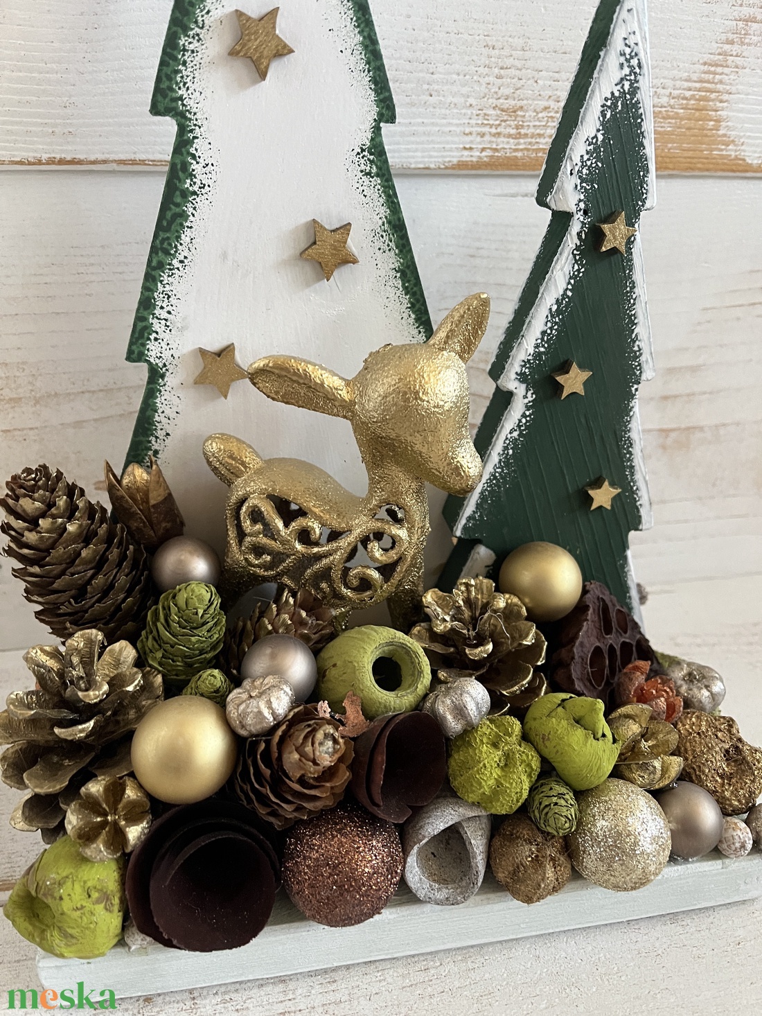 Karácsonyi asztaldísz E/14 - karácsony - adventi díszek - adventi asztaldísz - Meska.hu