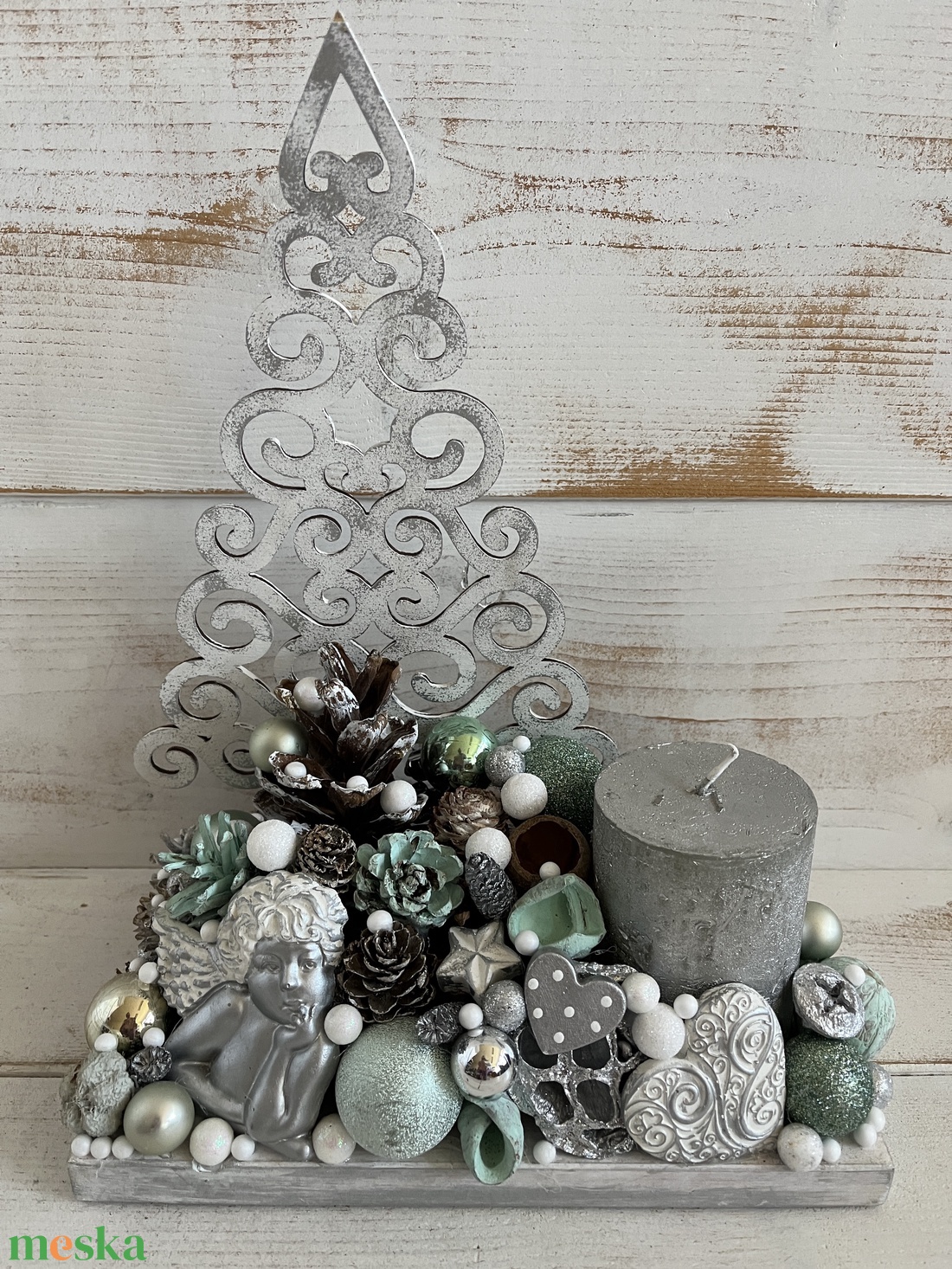 Karácsonyi asztaldísz E/16 - karácsony - adventi díszek - adventi asztaldísz - Meska.hu