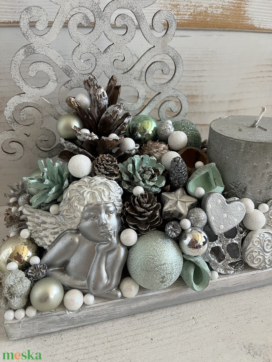 Karácsonyi asztaldísz E/16 - karácsony - adventi díszek - adventi asztaldísz - Meska.hu