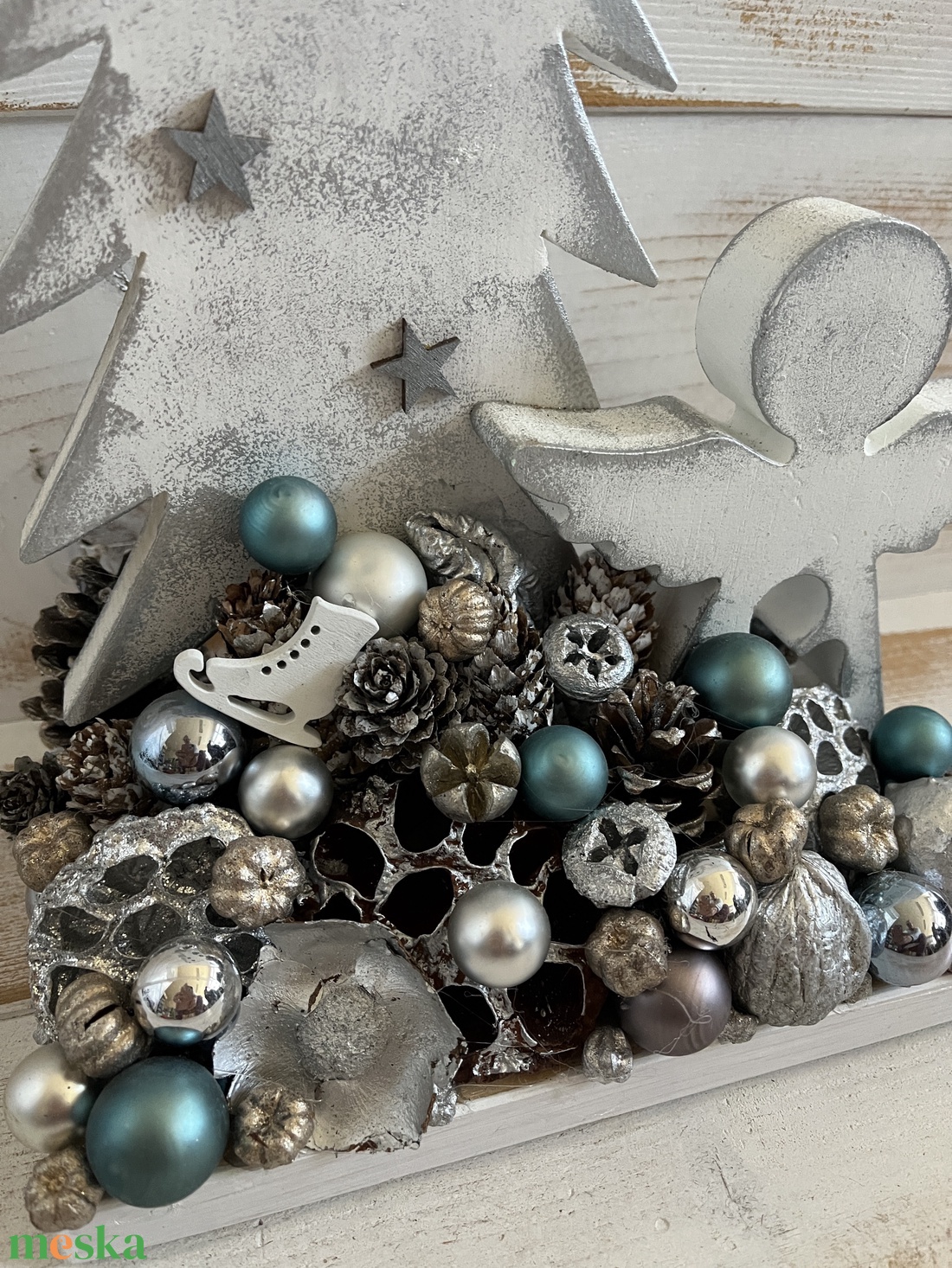 Karácsonyi asztaldísz E/17 - karácsony - adventi díszek - adventi asztaldísz - Meska.hu