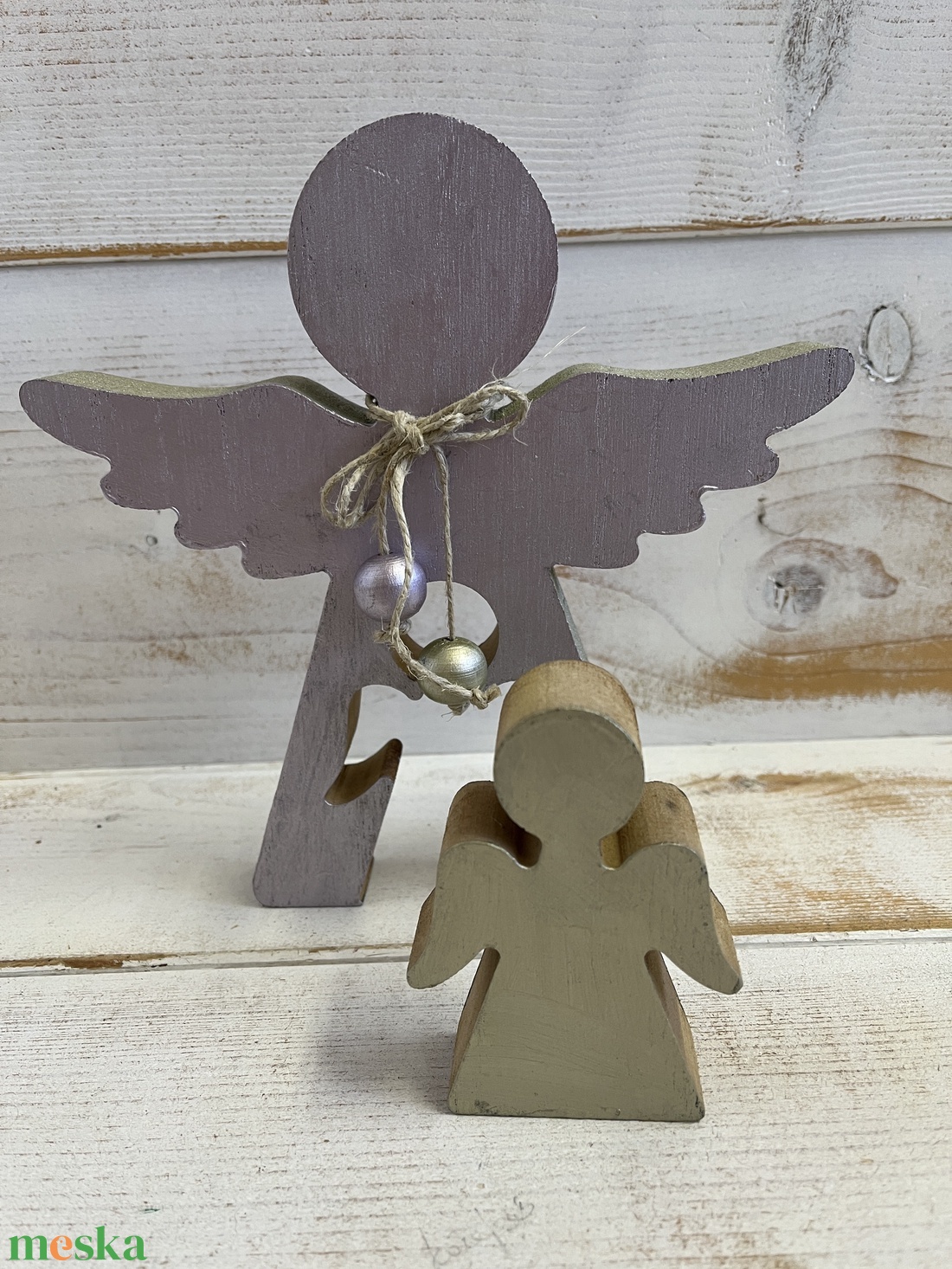 Fa angyalka E/34 - karácsony - adventi díszek - adventi asztaldísz - Meska.hu