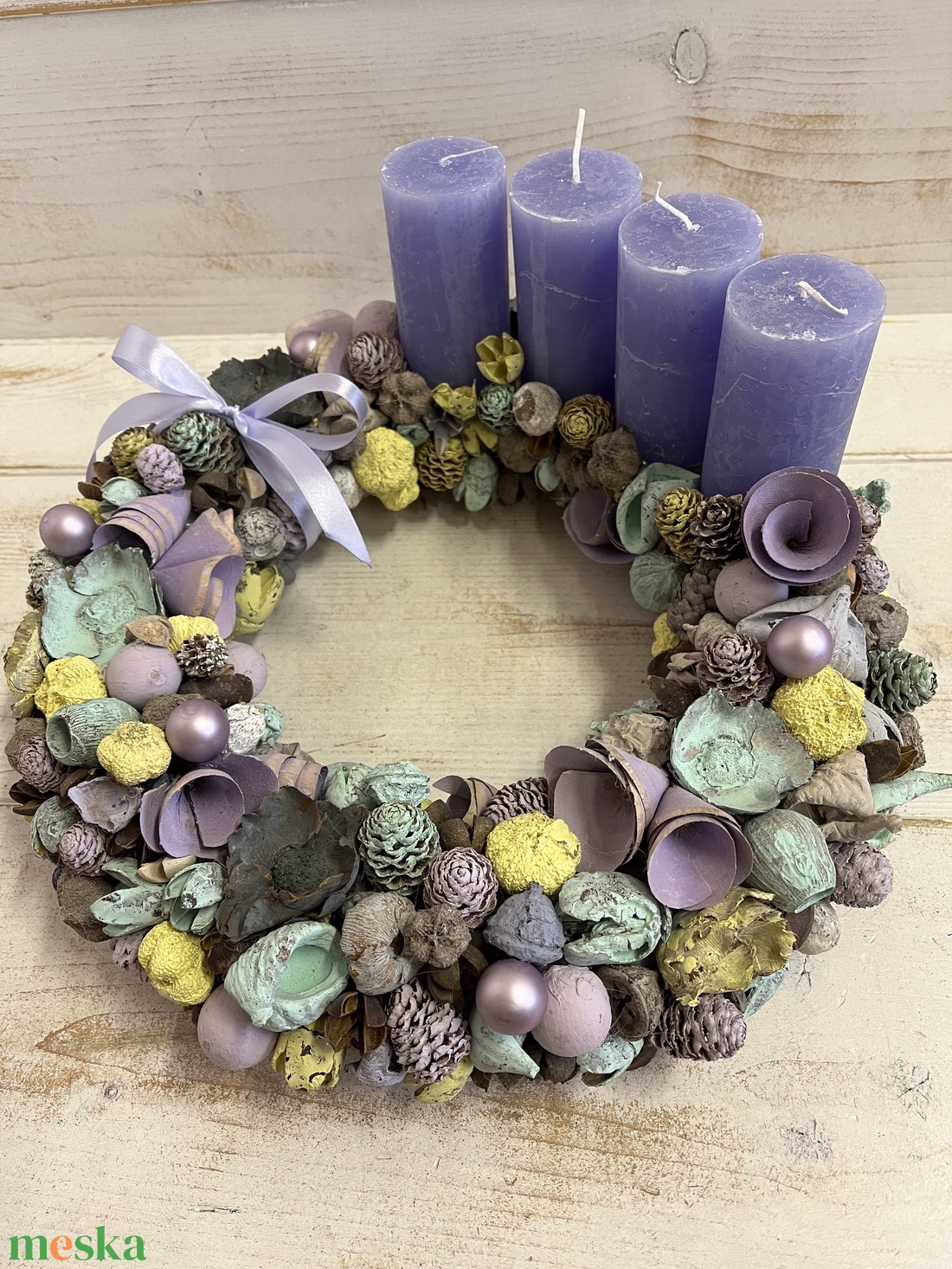 Adventi koszorú E/51 - karácsony - adventi díszek - adventi koszorú - Meska.hu