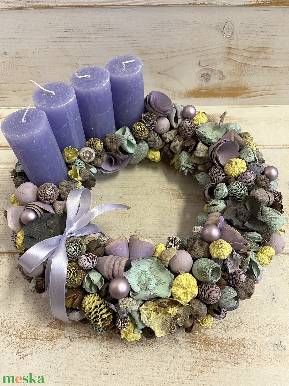 Adventi koszorú E/51 - karácsony - adventi díszek - adventi koszorú - Meska.hu