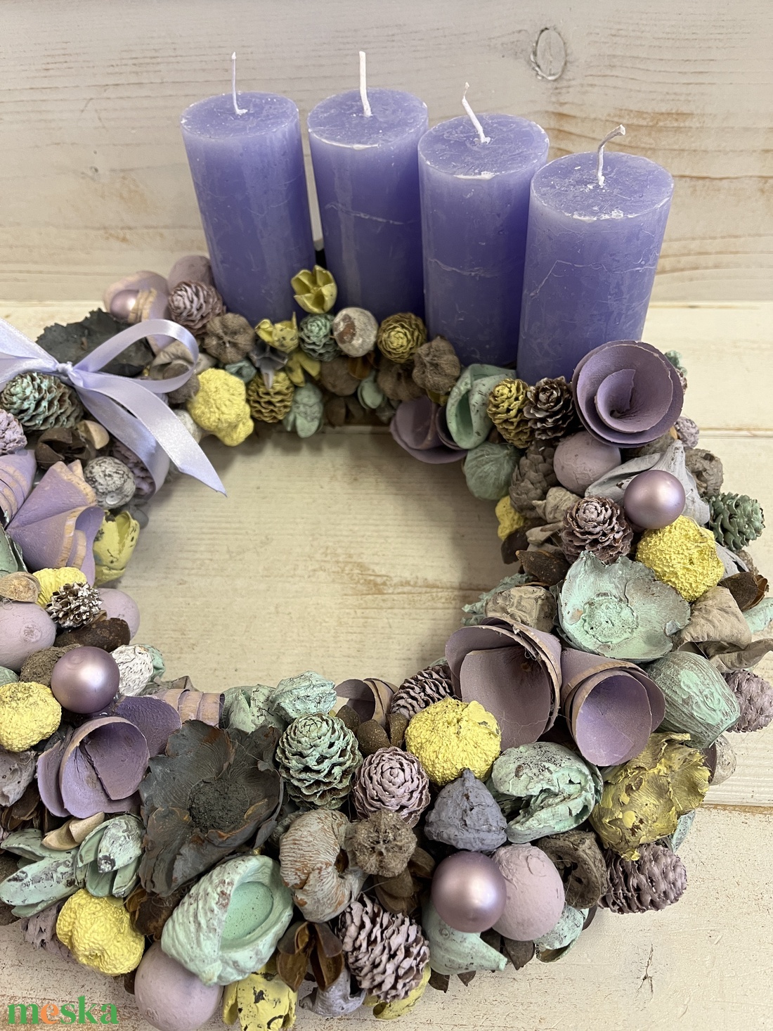 Adventi koszorú E/51 - karácsony - adventi díszek - adventi koszorú - Meska.hu