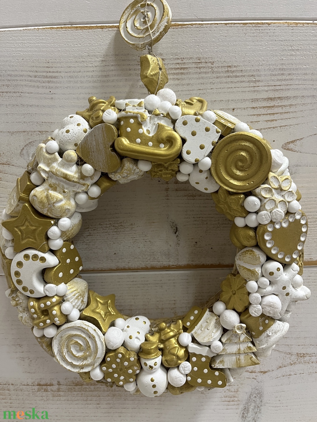 Karácsonyi fali és ajtó koszorú E52 - karácsony - adventi díszek - adventi ajtódísz - Meska.hu