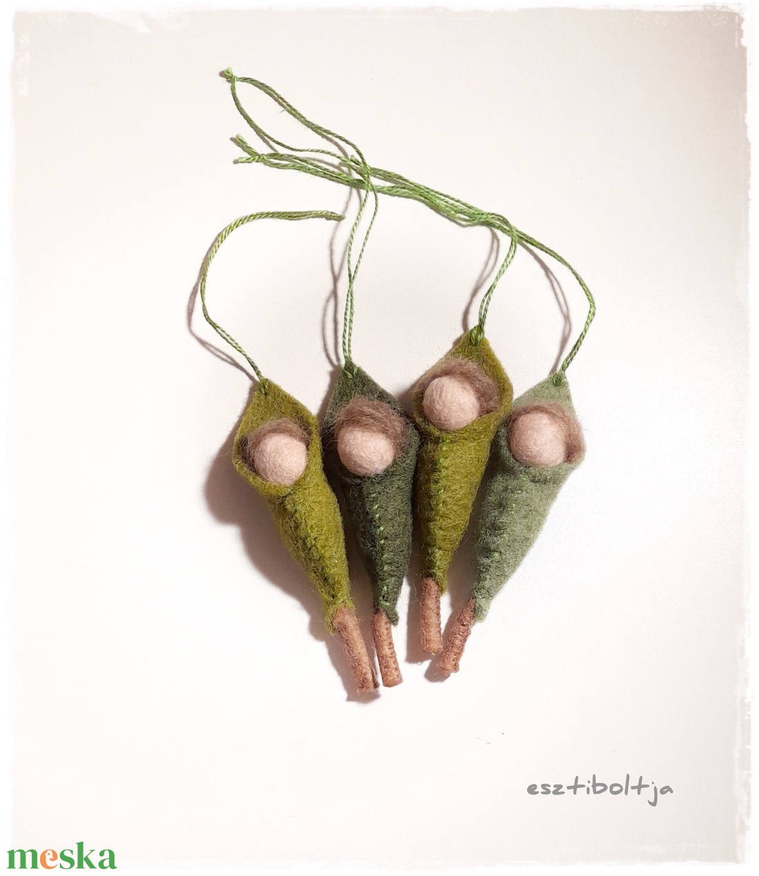 Levélben alvó Manóbabák - 4db-os készlet - játék & sport - plüssállat & játékfigura - plüss bárány - Meska.hu