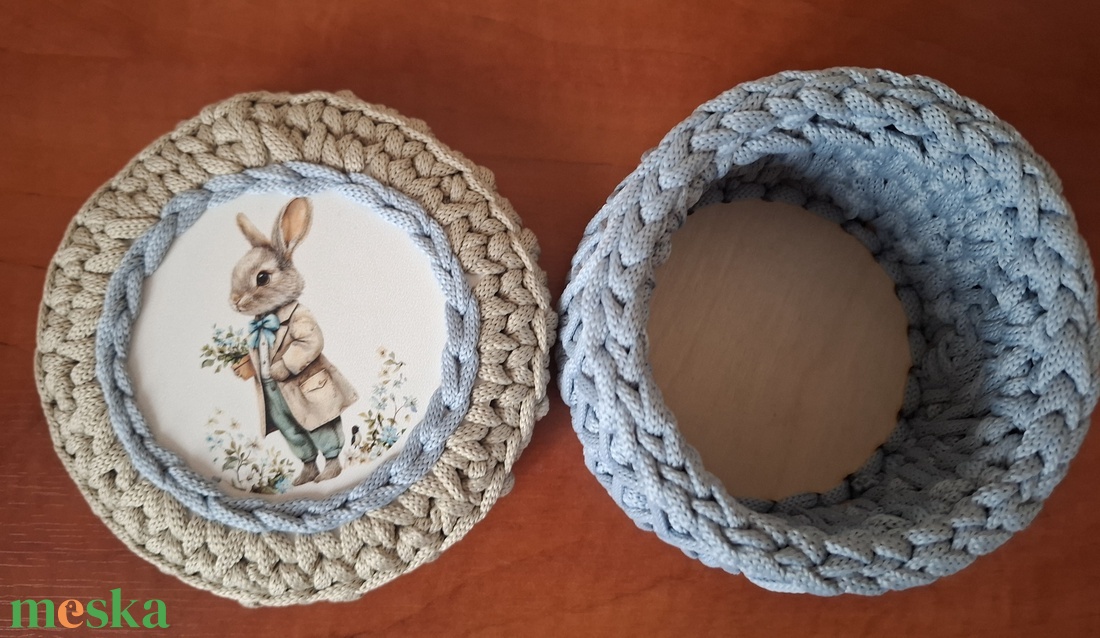 Nyuszifiús tárolódoboz - otthon & életmód - tárolás & rendszerezés - tárolókosár - Meska.hu