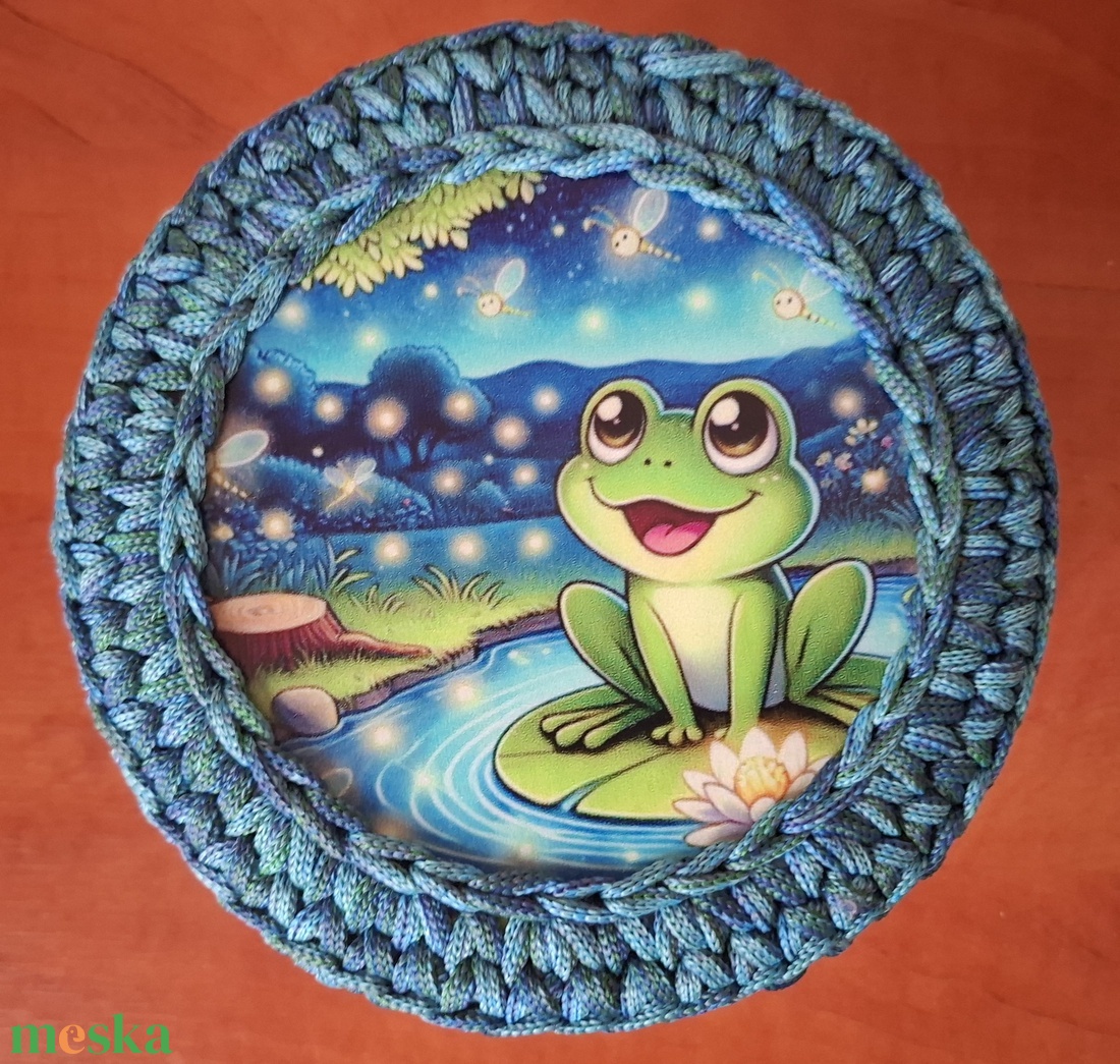 Békás tárolódoboz - otthon & életmód - tárolás & rendszerezés - tárolókosár - Meska.hu