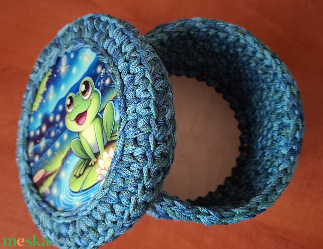 Békás tárolódoboz - otthon & életmód - tárolás & rendszerezés - tárolókosár - Meska.hu