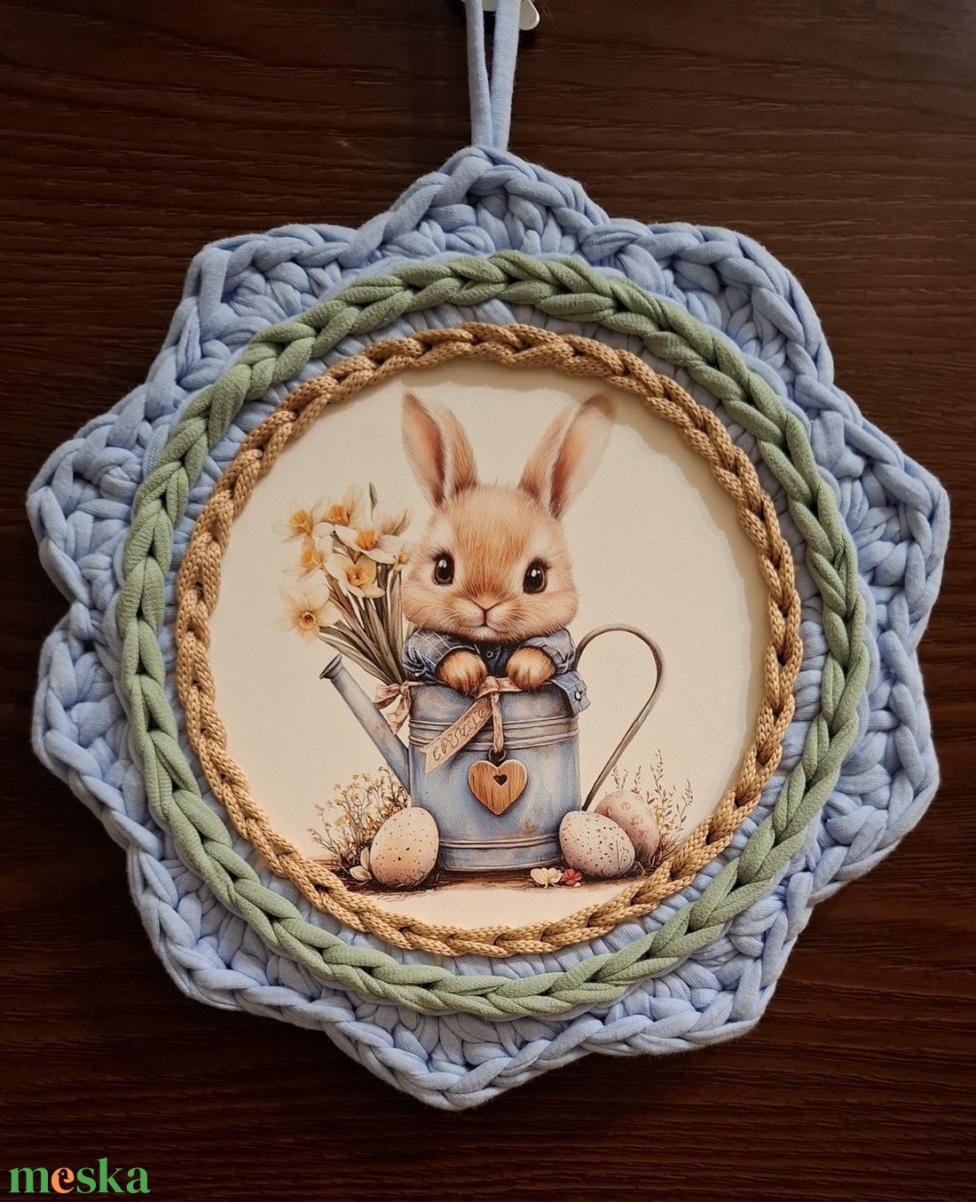 Nyuszis ajtódísz - otthon & életmód - dekoráció - ajtó- és ablak dekoráció - ablakdísz - Meska.hu