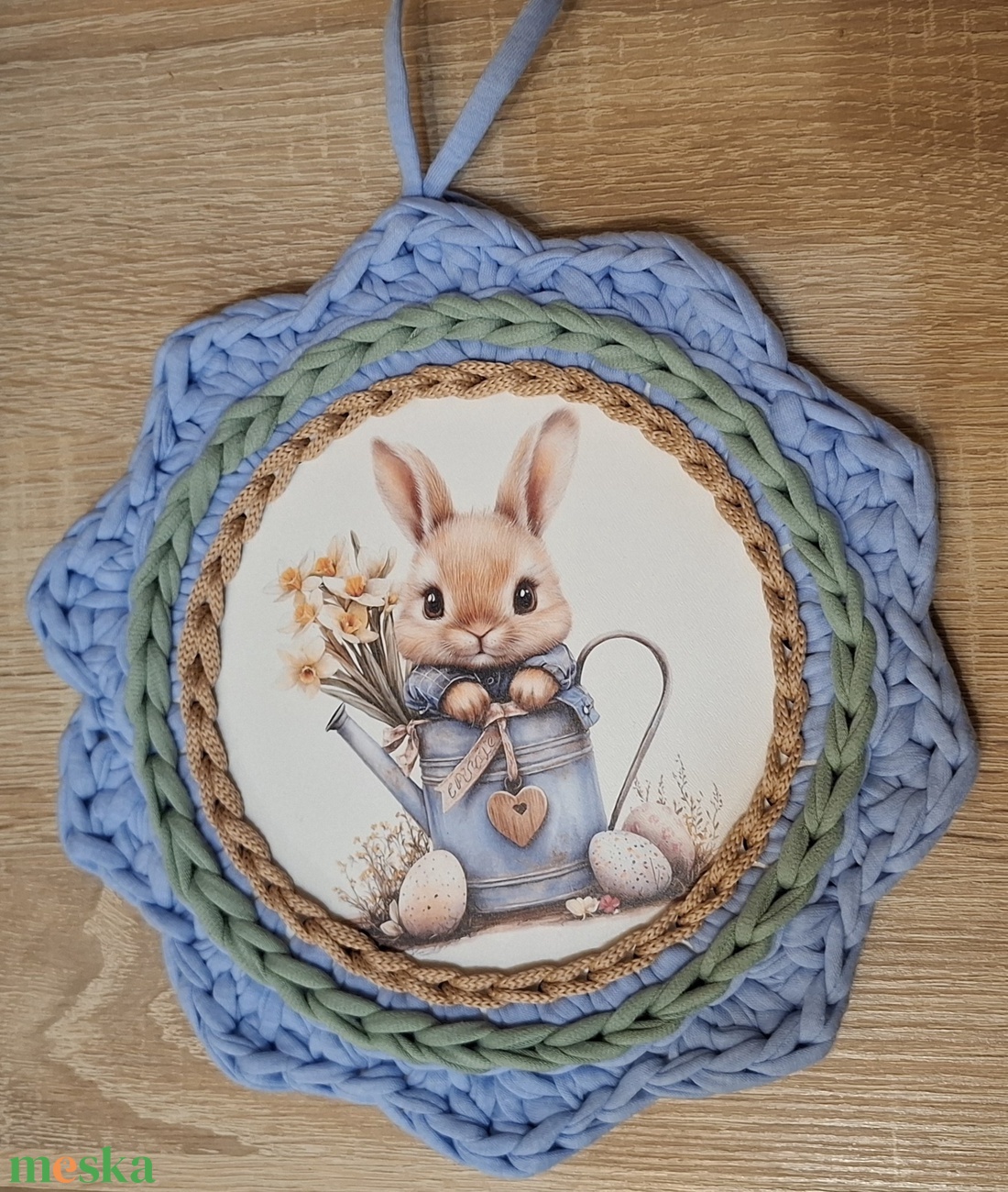 Nyuszis ajtódísz - otthon & életmód - dekoráció - ajtó- és ablak dekoráció - ablakdísz - Meska.hu