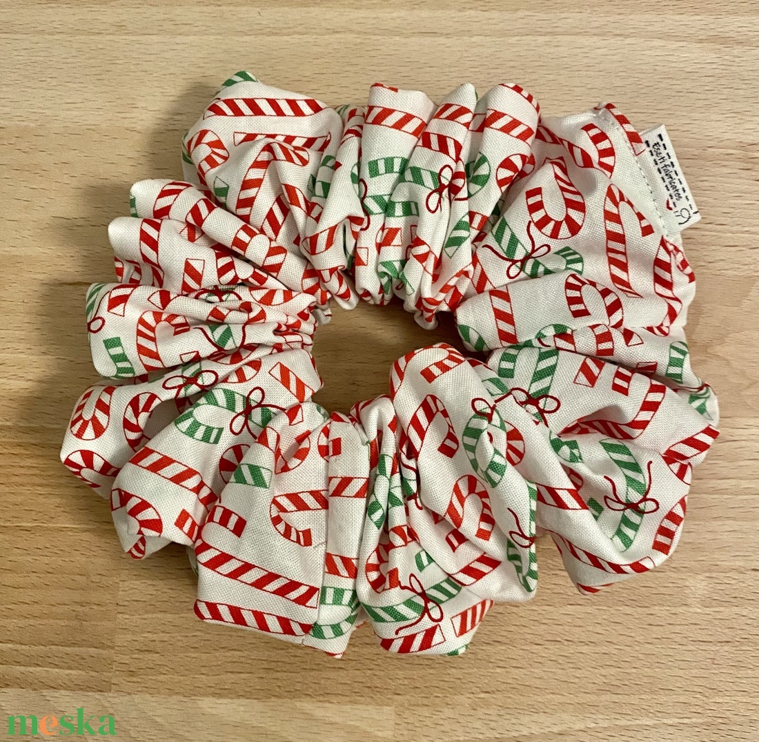 Sugar cane/cukorkás XXL scrunchie - ruha & divat - hajdísz & hajcsat - hajgumi - Meska.hu