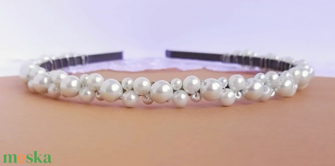 Gyöngyös tiara, hajráf - esküvő - hajdísz - hajpánt - Meska.hu Gyöngyös tiara, hajráf - esküvő - hajdísz - hajpánt - Meska.hu