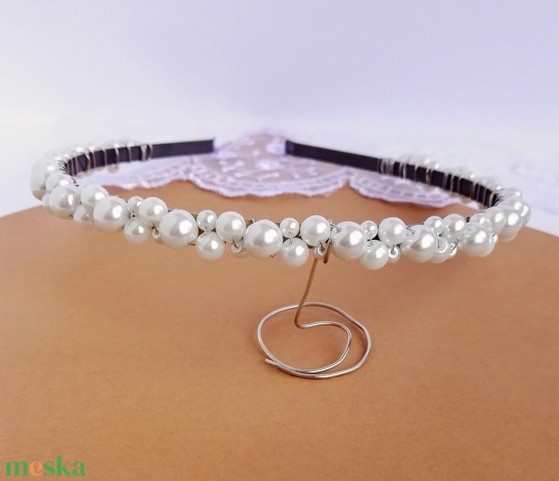 Gyöngyös tiara, hajráf - esküvő - hajdísz - hajpánt - Meska.hu Gyöngyös tiara, hajráf - esküvő - hajdísz - hajpánt - Meska.hu