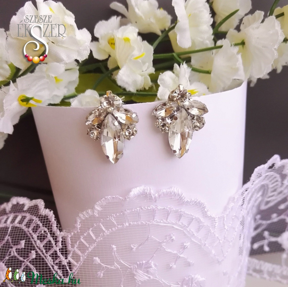 Kristály fülbevaló -  - Meska.hu