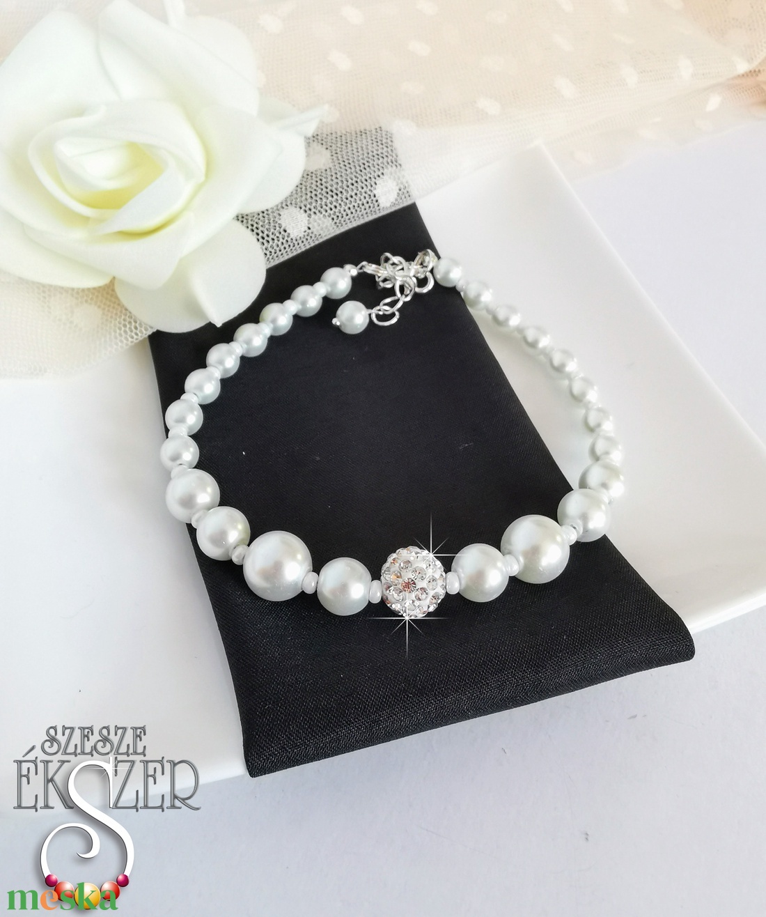 Shamballás menyasszonyi karkötő - ékszer - karkötő - bogyós karkötő - Meska.hu Shamballás menyasszonyi karkötő - ékszer - karkötő - bogyós karkötő - Meska.hu