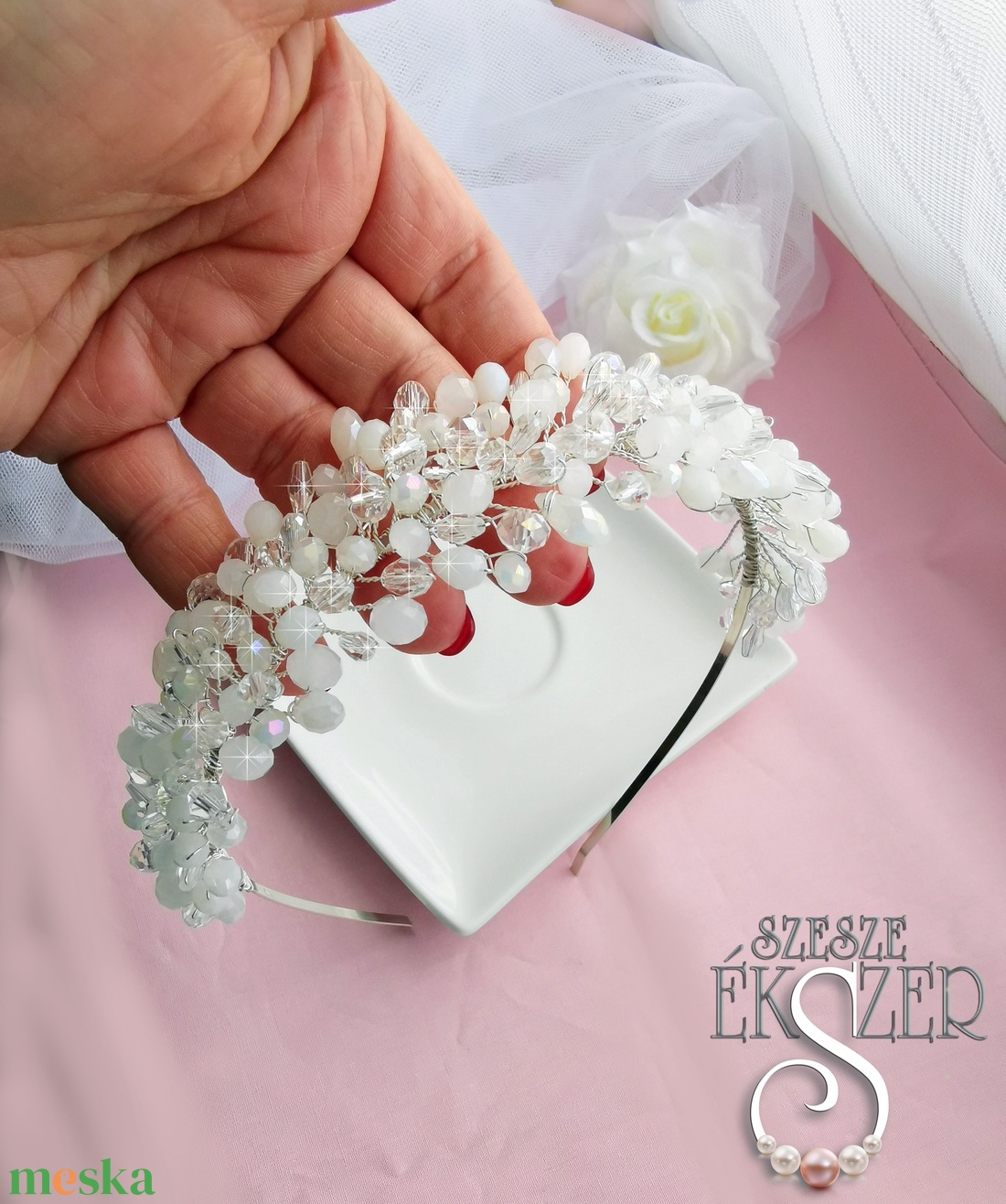 Kristályköves tiara - esküvő - hajdísz - hajpánt - Meska.hu Kristályköves tiara - esküvő - hajdísz - hajpánt - Meska.hu