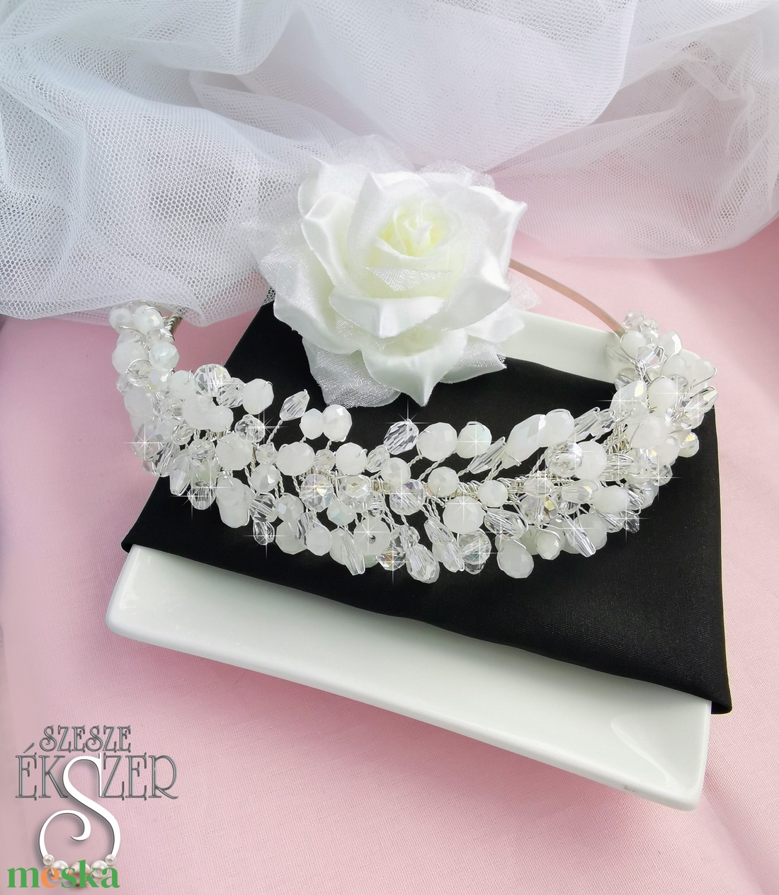 Kristályköves tiara - esküvő - hajdísz - hajpánt - Meska.hu Kristályköves tiara - esküvő - hajdísz - hajpánt - Meska.hu