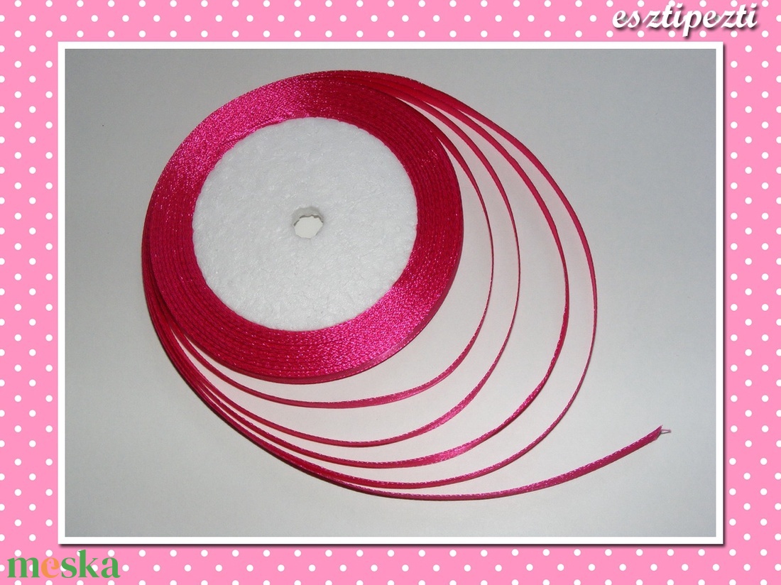10 méter Szatén szalag 6 mm pink - kellékek & szerszámok - csomagolóanyag - Meska.hu 10 méter Szatén szalag 6 mm pink - kellékek & szerszámok - csomagolóanyag - Meska.hu