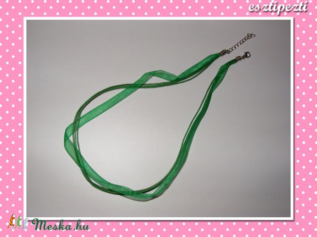 2 db Organza lánc zöld - kellékek & szerszámok - gyöngyfűzés kellékek - egyéb alkatrész - Meska.hu 2 db Organza lánc zöld - kellékek & szerszámok - gyöngyfűzés kellékek - egyéb alkatrész - Meska.hu