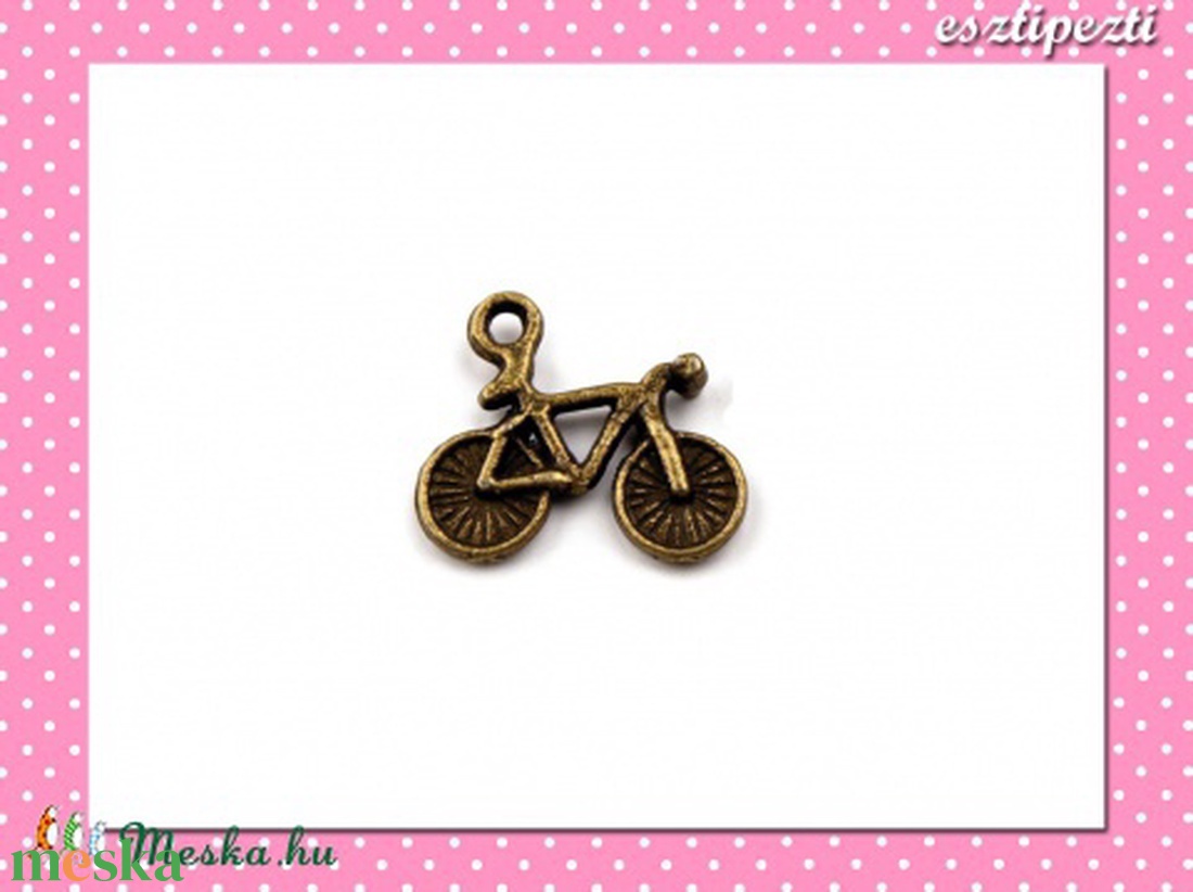 2 db Medál bicikli monti 14x25 mm bronz színű - kellékek & szerszámok - gyöngyfűzés kellékek - egyéb alkatrész - Meska.hu 2 db Medál bicikli monti 14x25 mm bronz színű - kellékek & szerszámok - gyöngyfűzés kellékek - egyéb alkatrész - Meska.hu