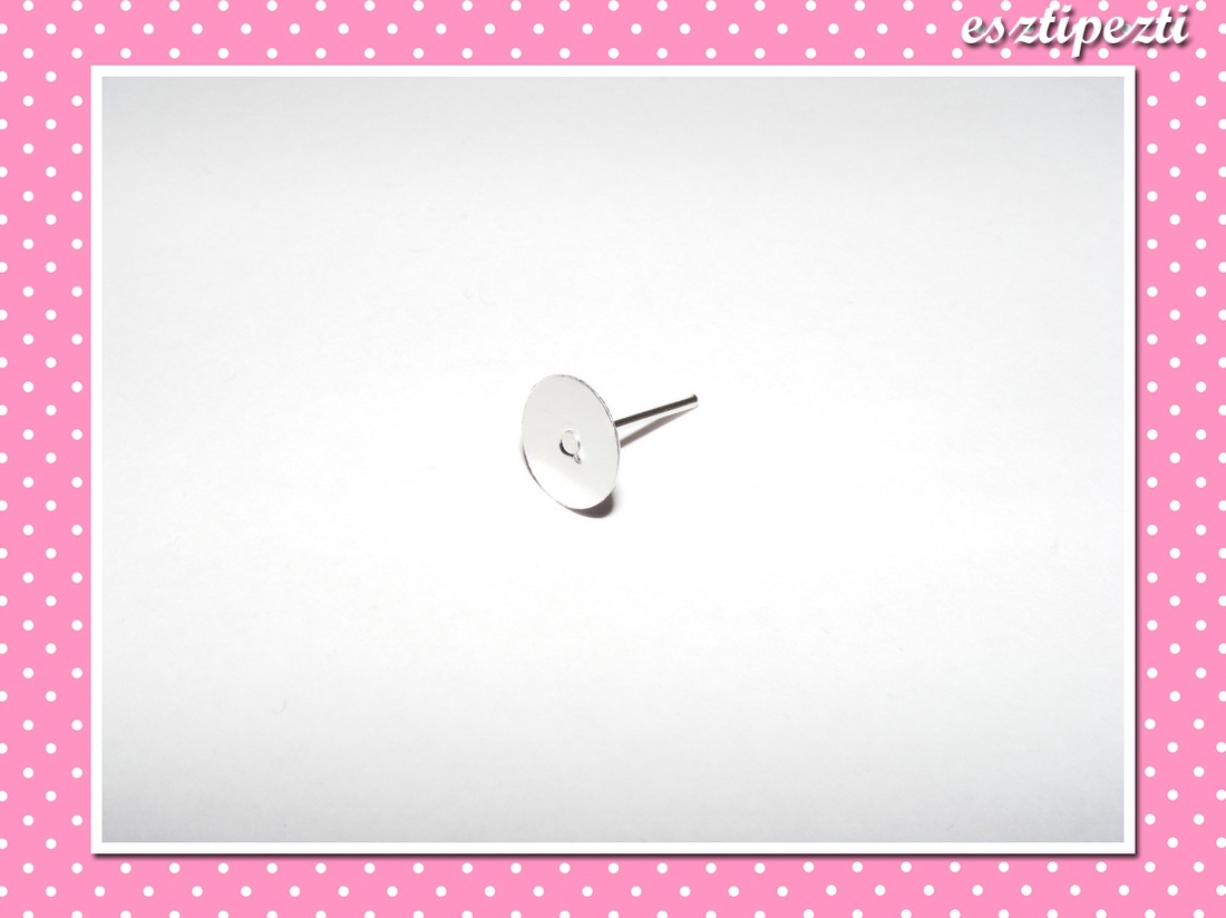 10 db Beszúrós fülbevaló alap ezüst színű 8 mm x 11 mm - kellékek & szerszámok - gyöngyfűzés kellékek - egyéb alkatrész - Meska.hu 10 db Beszúrós fülbevaló alap ezüst színű 8 mm x 11 mm - kellékek & szerszámok - gyöngyfűzés kellékek - egyéb alkatrész - Meska.hu