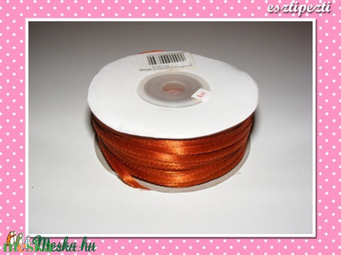 10 méter Szatén szalag 3 mm bronz - kellékek & szerszámok - csomagolóanyag - Meska.hu 10 méter Szatén szalag 3 mm bronz - kellékek & szerszámok - csomagolóanyag - Meska.hu