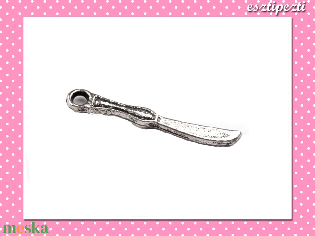 2 db Medál kés 3x21 mm ezüst színű - kellékek & szerszámok - gyöngyfűzés kellékek - egyéb alkatrész - Meska.hu 2 db Medál kés 3x21 mm ezüst színű - kellékek & szerszámok - gyöngyfűzés kellékek - egyéb alkatrész - Meska.hu