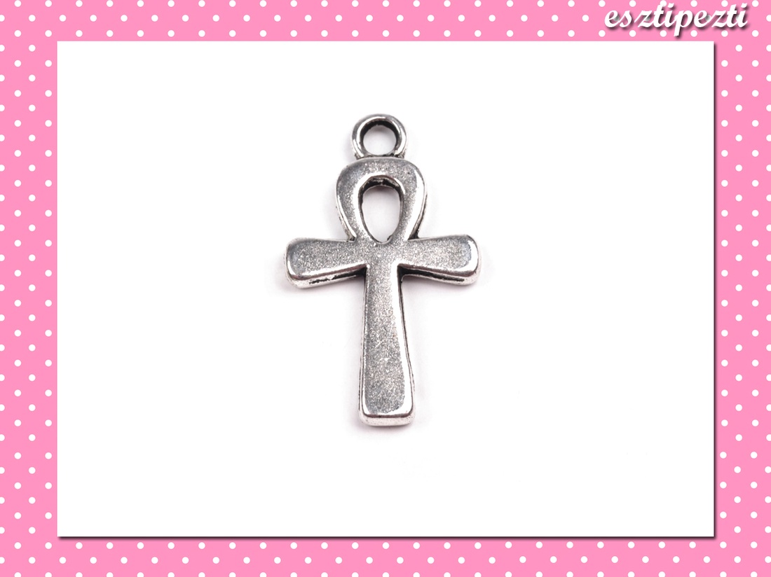 2 db Medál Nílusi Kereszt 15 x 20 mm ezüst színű - kellékek & szerszámok - gyöngyfűzés kellékek - egyéb alkatrész - Meska.hu 2 db Medál Nílusi Kereszt 15 x 20 mm ezüst színű - kellékek & szerszámok - gyöngyfűzés kellékek - egyéb alkatrész - Meska.hu