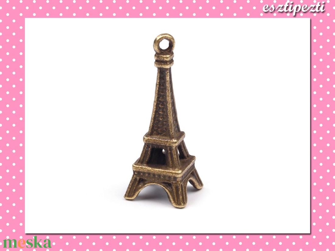 Medál Eiffel torony 10 x 25 mm bronz színű - kellékek & szerszámok - gyöngyfűzés kellékek - egyéb alkatrész - Meska.hu Medál Eiffel torony 10 x 25 mm bronz színű - kellékek & szerszámok - gyöngyfűzés kellékek - egyéb alkatrész - Meska.hu