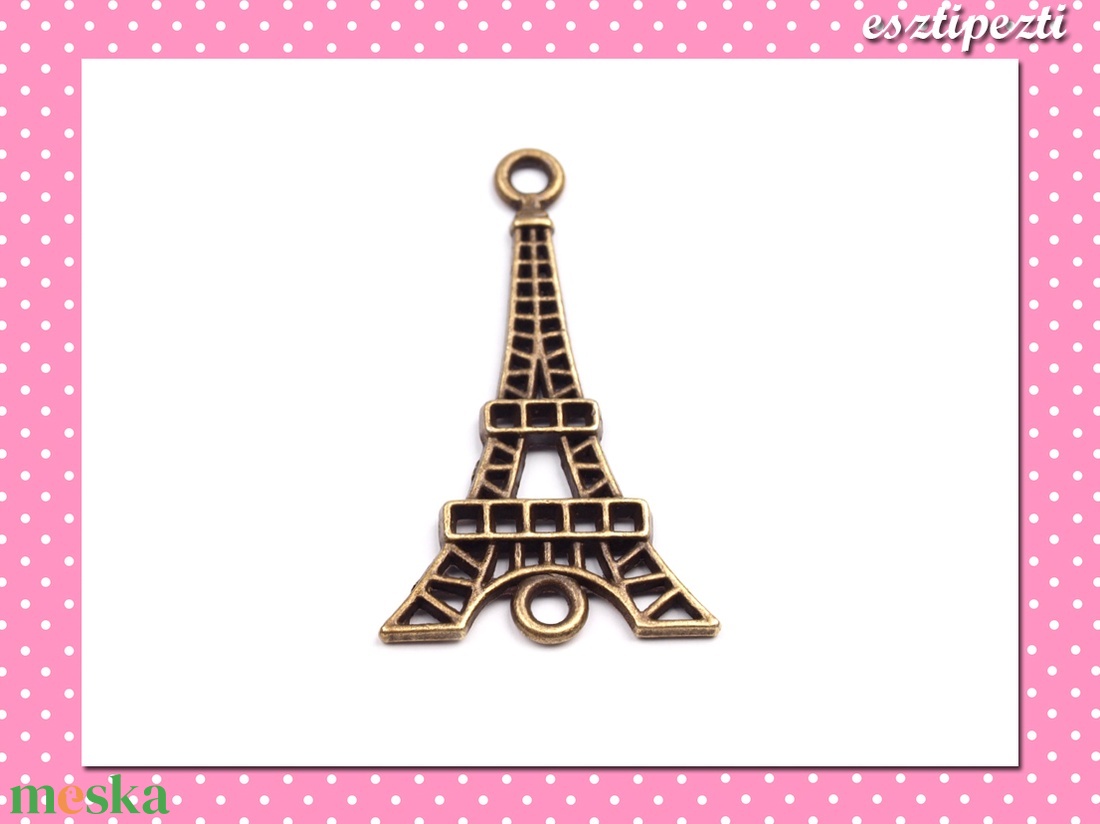 2 db Medál Eiffel torony 20 x 36 mm bronz színű - kellékek & szerszámok - gyöngyfűzés kellékek - egyéb alkatrész - Meska.hu 2 db Medál Eiffel torony 20 x 36 mm bronz színű - kellékek & szerszámok - gyöngyfűzés kellékek - egyéb alkatrész - Meska.hu