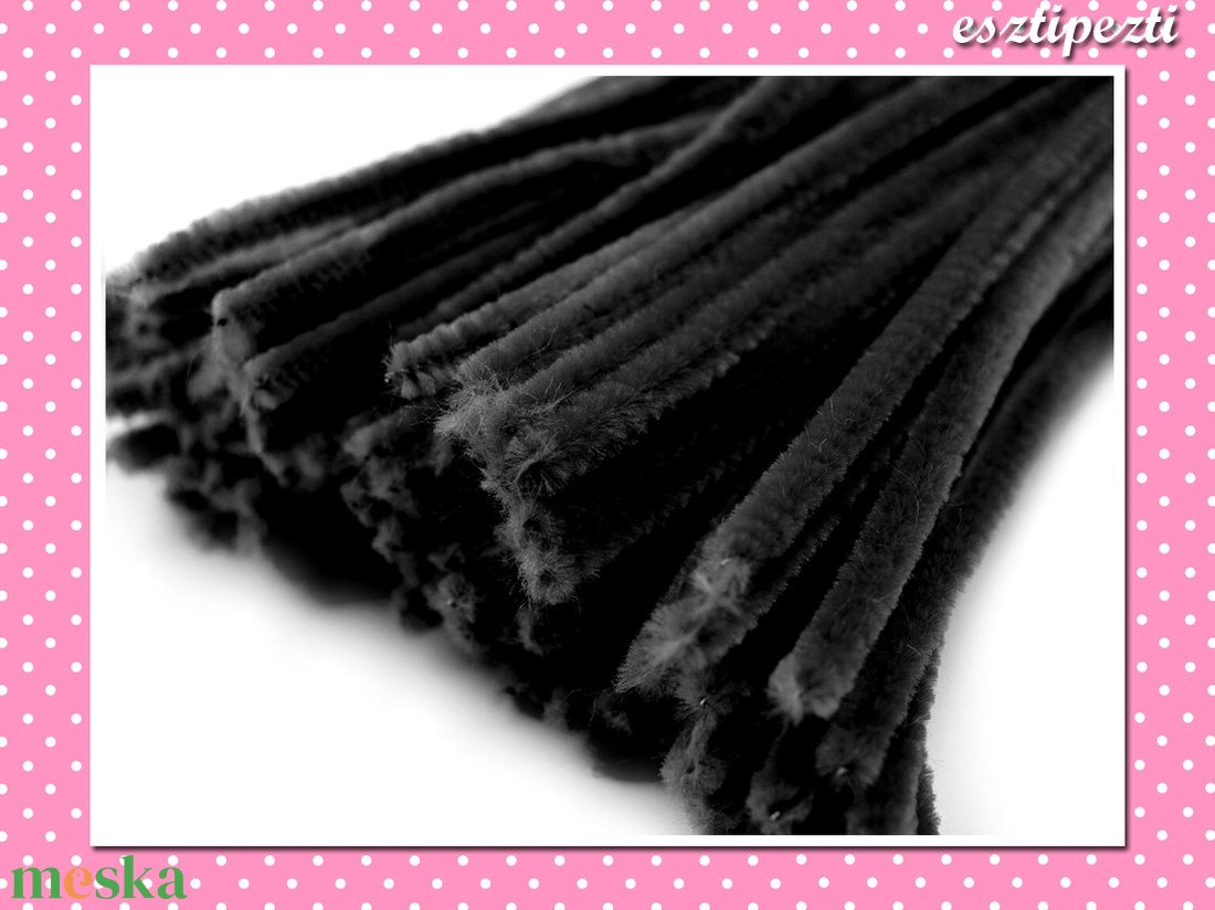 10 db Zsenília drót 6 mm-es 30 cm hosszú fekete - kellékek & szerszámok - vegyes alapanyag - zsenília - Meska.hu 10 db Zsenília drót 6 mm-es 30 cm hosszú fekete - kellékek & szerszámok - vegyes alapanyag - zsenília - Meska.hu
