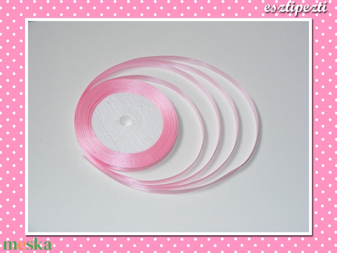 10 méter Szatén szalag 6 mm rózsaszín - kellékek & szerszámok - csomagolóanyag - Meska.hu 10 méter Szatén szalag 6 mm rózsaszín - kellékek & szerszámok - csomagolóanyag - Meska.hu