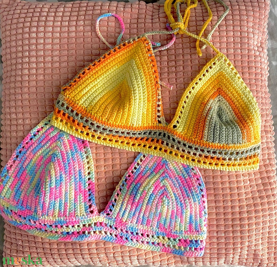 Candy horgolt melltartó/bralette - ruha & divat - női ruha - fürdőruha & fehérnemű - Meska.hu Candy horgolt melltartó/bralette - ruha & divat - női ruha - fürdőruha & fehérnemű - Meska.hu